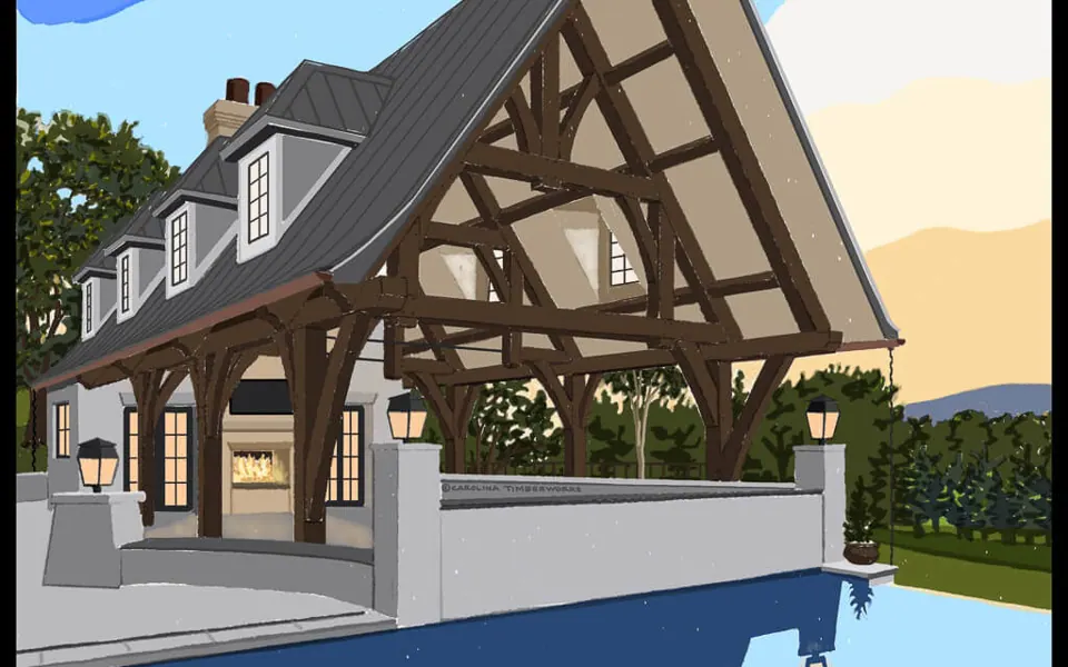 Carolina Timberworks Custom timber frame home kits