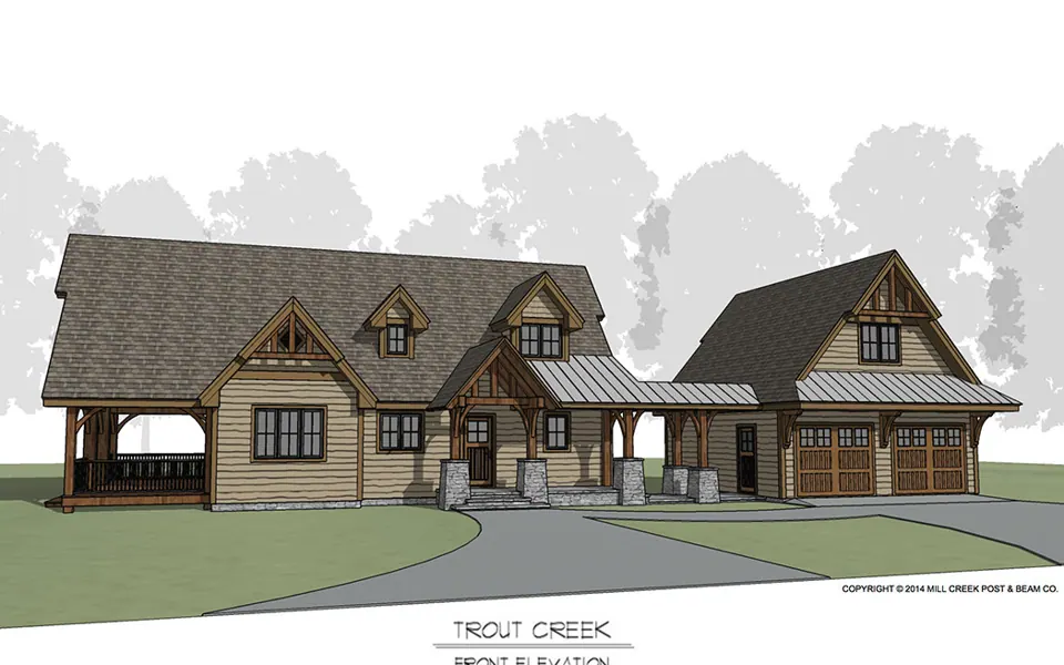 Mill Creek Post & Beam Custom timber frame homes (40+ standard designs)